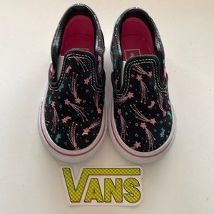 VANS Off The Wall Shooting Stars Slip-on Toddler Size 5.5